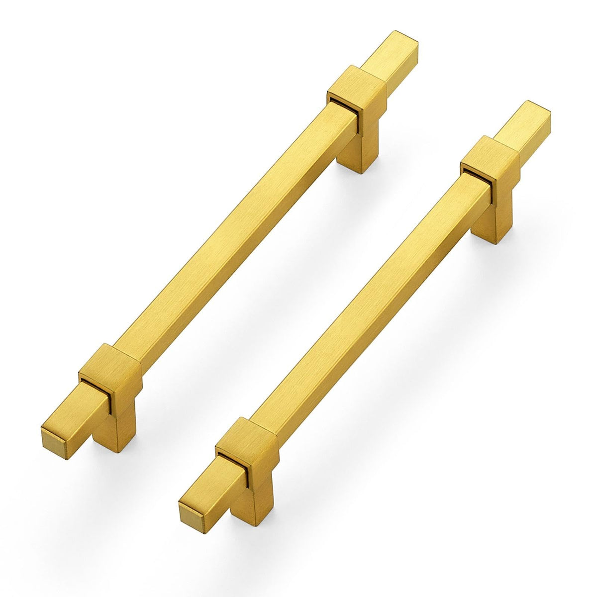 5 Pack Gold Cabinet Handles, 5" Hole Center Kitchen Drawer Pulls