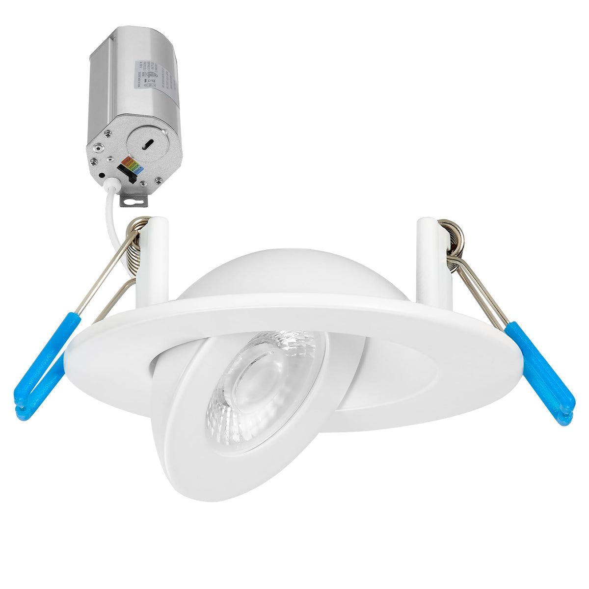 2" White Rotatable LED Floating Gimbal Downlight, 400 Lumens 5 CCT