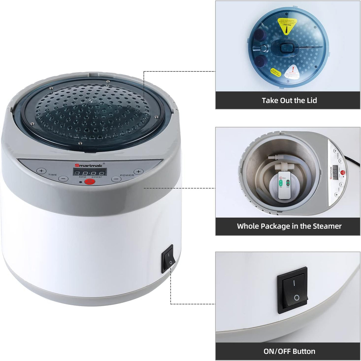 Smartmak Sauna Steamer, Portable 4L Upgrated Steam Pot Generator with Remote Control