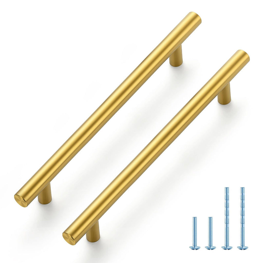 Gold Cabinet Pulls Drawer Pulls, 6-1/4 Inch CC, 45 Pack