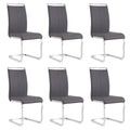 Modern Leather Dining Chairs Set of 6, Dining Room Chairs Set of 6