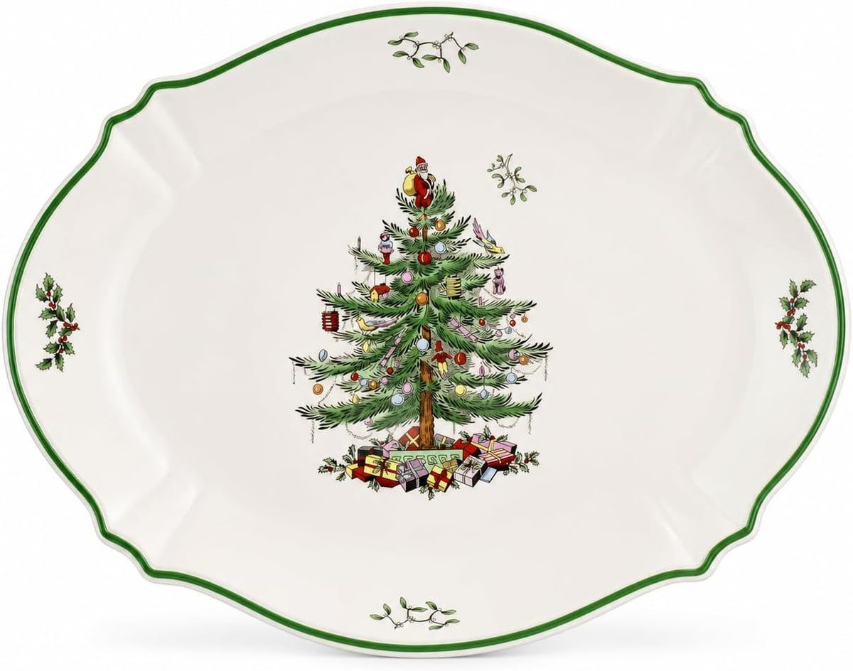 Christmas Tree Christmas Tree Oval Platter