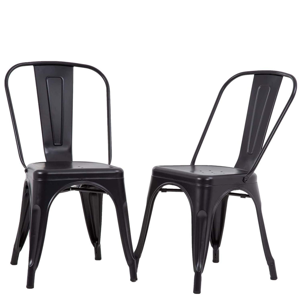 Metal Dining Chairs Set of 2 Patio Chair Indoor Outdoor Chairs Kitchen Metal Chairs Restaurant Chair 18 Inch Seat