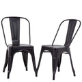Metal Dining Chairs Set of 2 Patio Chair Indoor Outdoor Chairs Kitchen Metal Chairs Restaurant Chair 18 Inch Seat