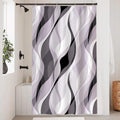 Stall Shower Curtain, Lavender Striped Small RV Curtain 48x72 Inch