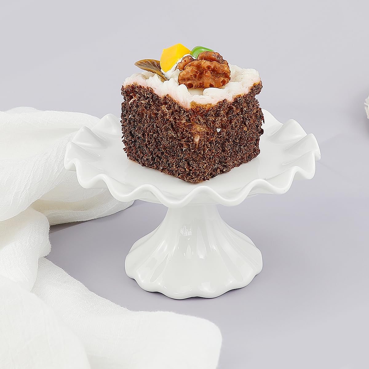 Ceramic Cake Stand, Dessert Pedestal Stand for Birthday Wedding 5.5Inch