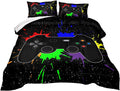Gaming Comforter Set for Kids, Down Alternative Comforter for All Season, Gamer Home Decor (Comforter-Game27, Full)