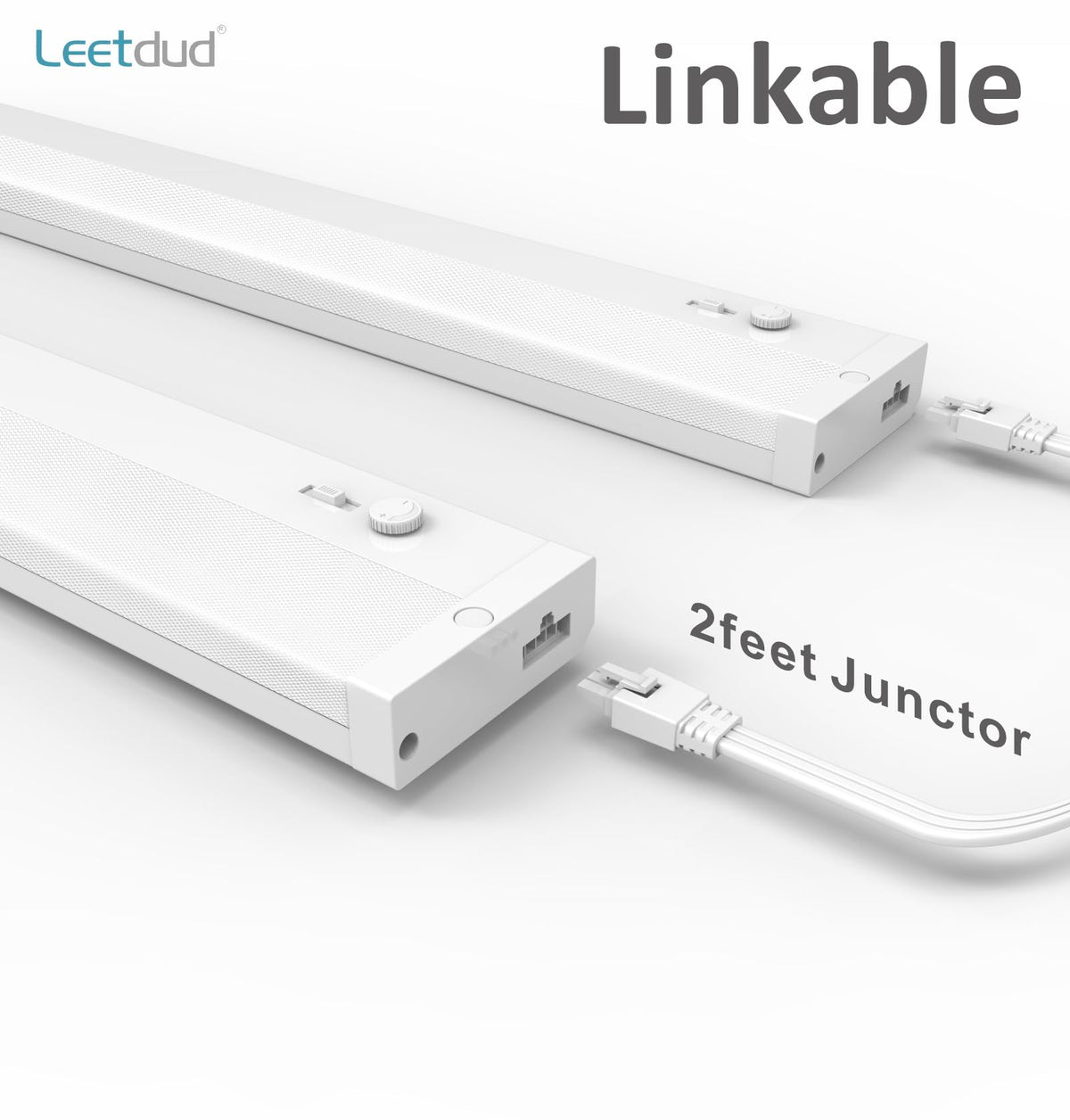 Under Cabinet Lighting Plug in or Hardwired Built-in Dimmer, 24 Inch 12W, 5CCT 2700/3000/3500/4000/5000K, Linkable
