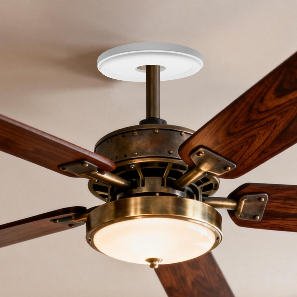 White Molded PU Ceiling Medallion