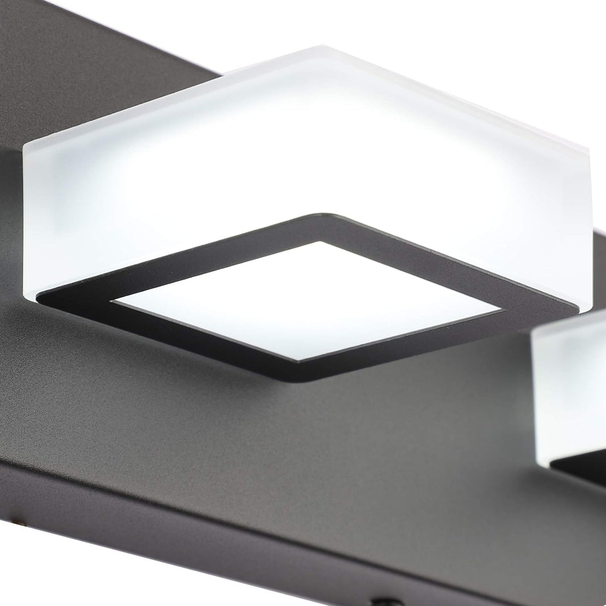 Modern Black Vanity Lights Fixtures 6 Lights Acrylic Modern LED Matte Black Vanity Lights