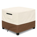 Waterproof Patio Ottoman Cover, Square Outdoor Side Table Furniture Cover with Padded Handles, 600D Heavy Duty