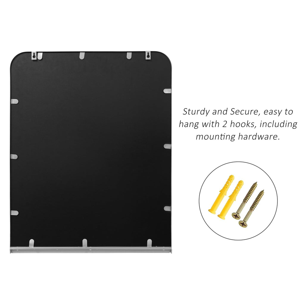 Sliver Bathroom Mirror with Shelf Vanity Mirror