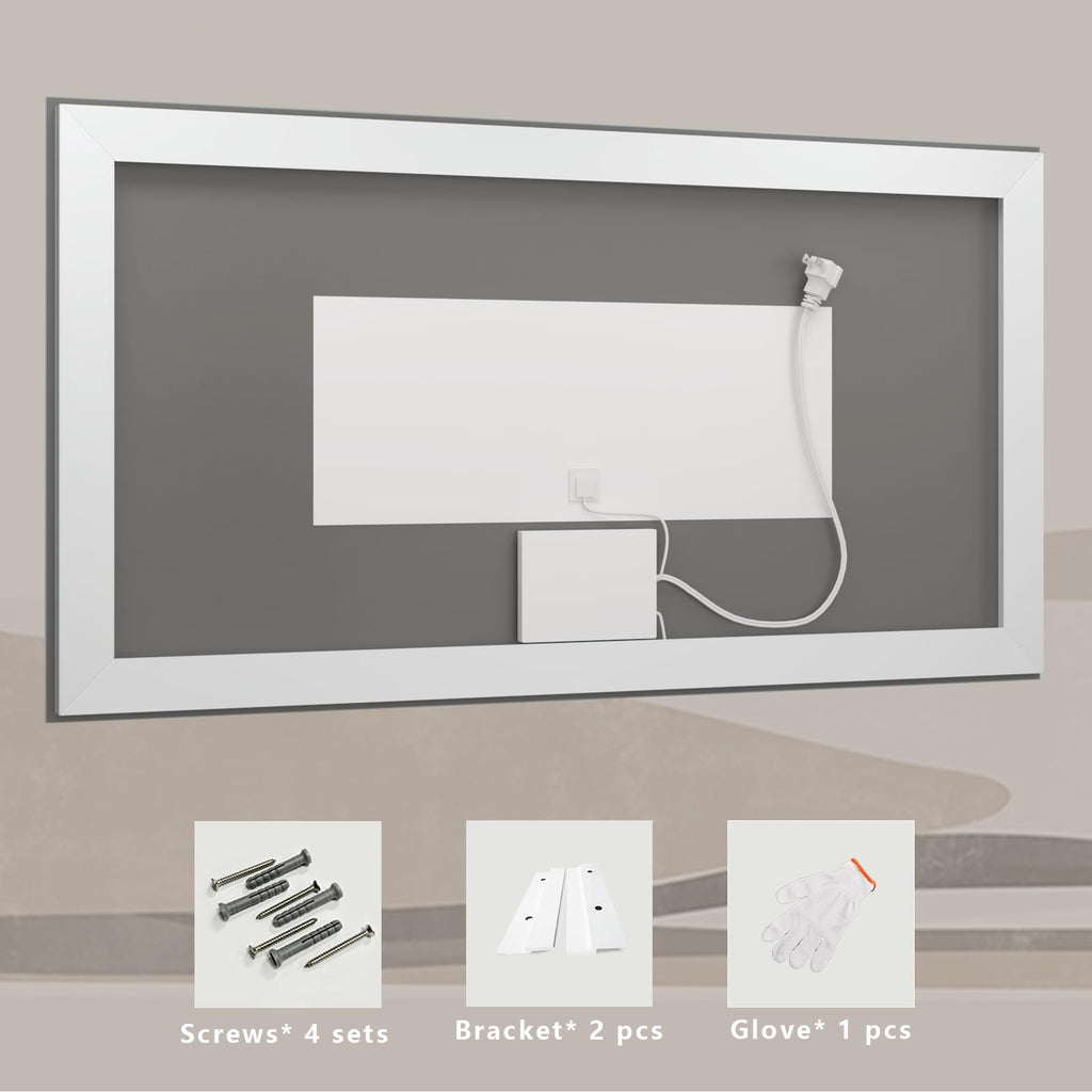 60x36 LED Lighted Bathroom Mirror for Vanity Wall