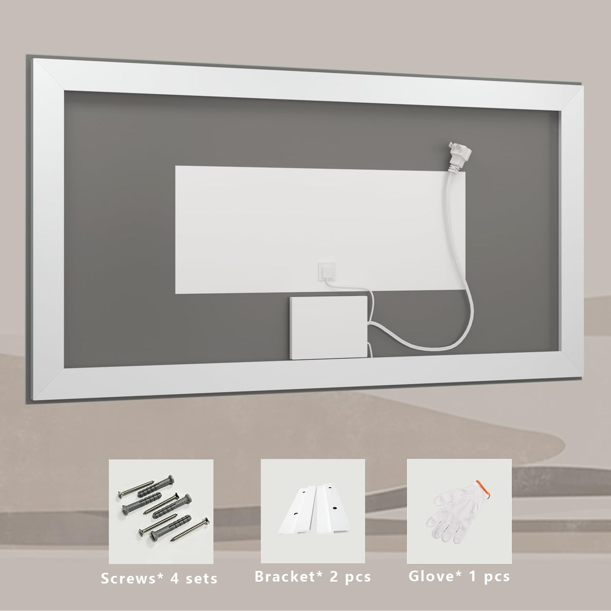 60x36 LED Lighted Bathroom Mirror for Vanity Wall