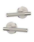2 Pack Brushed Satin Nickel Dummy Interior Door Handles