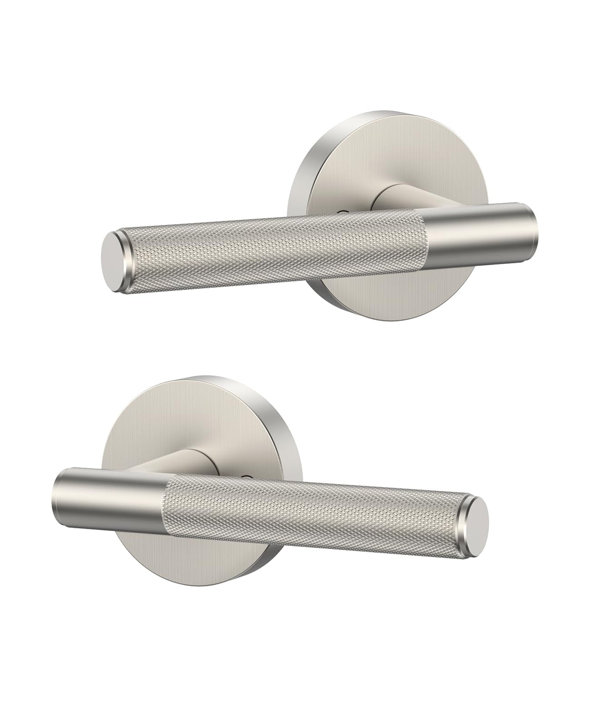 2 Pack Brushed Satin Nickel Dummy Interior Door Handles