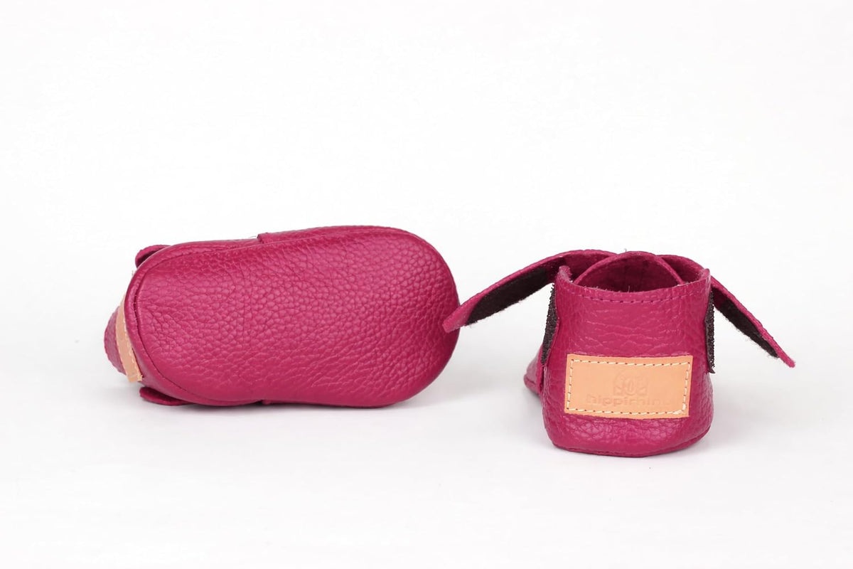 Leather Baby Shoes Soft Sole, Pink Moccasins, Genuine Handmade Infant Booties, Baby Girl, Toddler First Walker