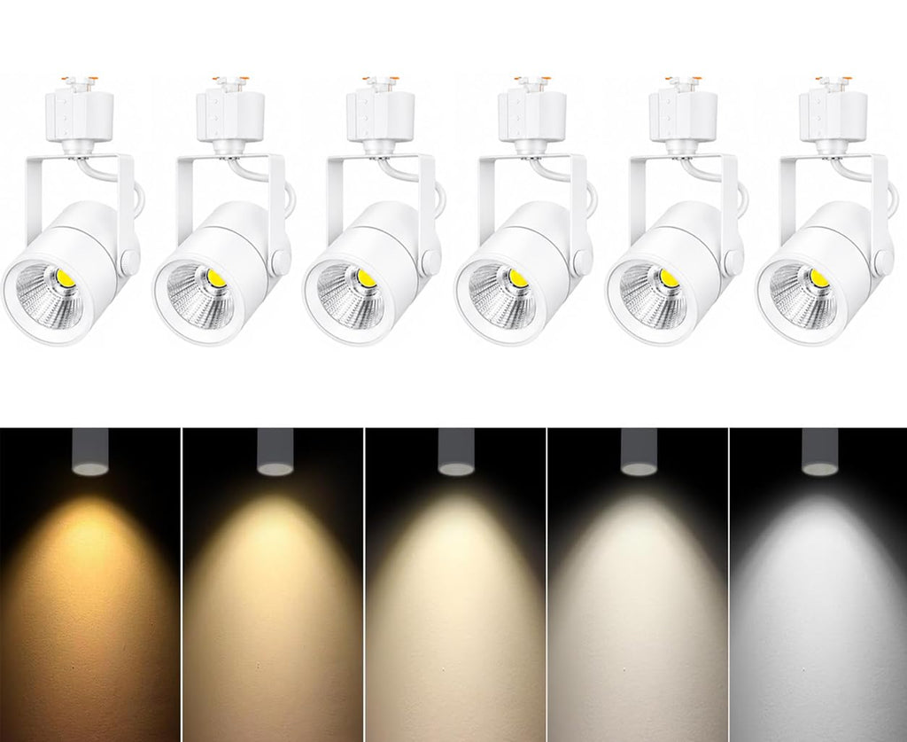 L Type Track Lighting Heads Dimmable LED Track Light Heads with Remote, 2700K-6500K Adjustable, Flicker Free CRI90+