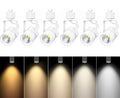L Type Track Lighting Heads Dimmable LED Track Light Heads with Remote, 2700K-6500K Adjustable, Flicker Free CRI90+