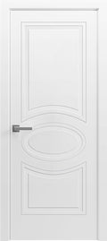 Solid French Door 24 x 96 inches/Mela 7001 Matte White/Single Regular Panel Frame Handle/Bathroom Bedroom Modern Doors