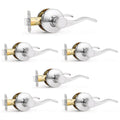 Interior Door Handle Lever Chrome Door Handles Passage Door Lever Handle, Closet Door Handle Polished Chrome Interior