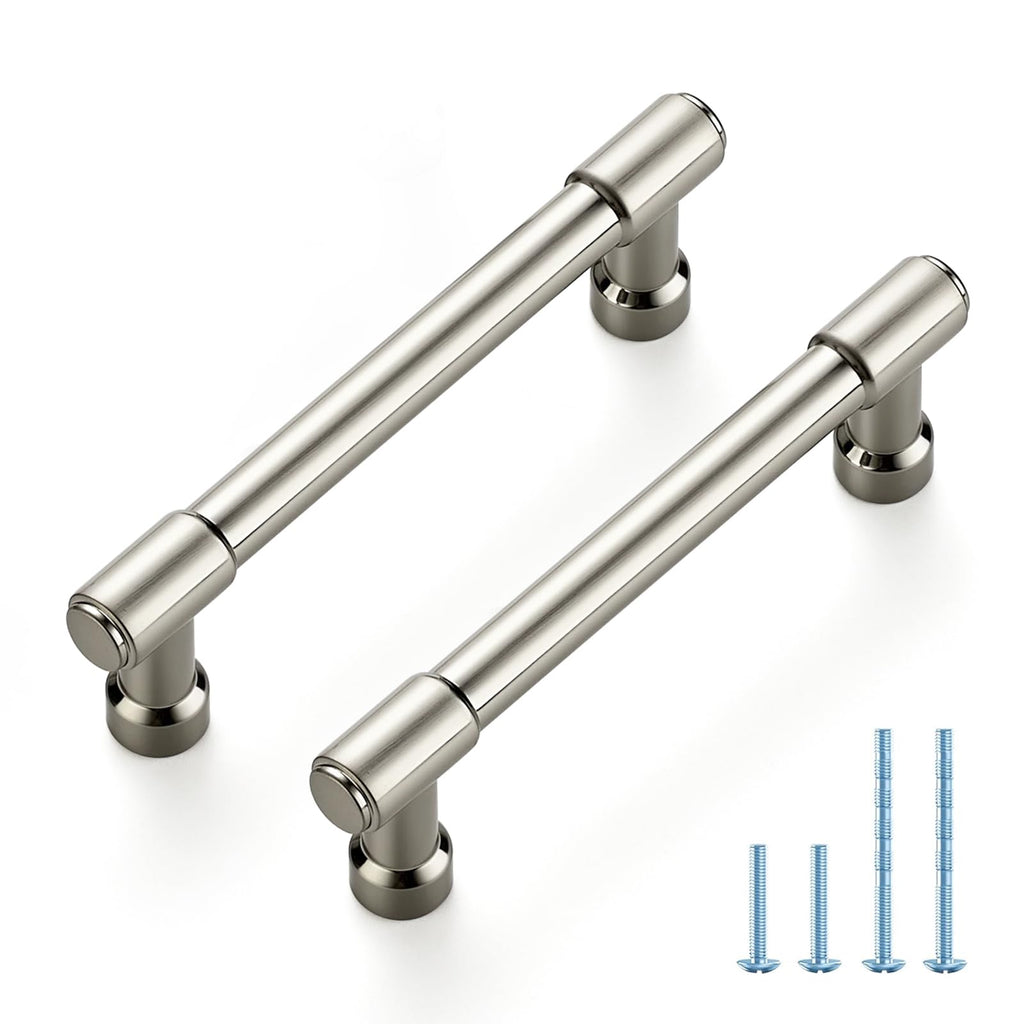 Brushed Nickel Cabinet Handles Modern Pulls,3-1/2 Inch,5 Pack