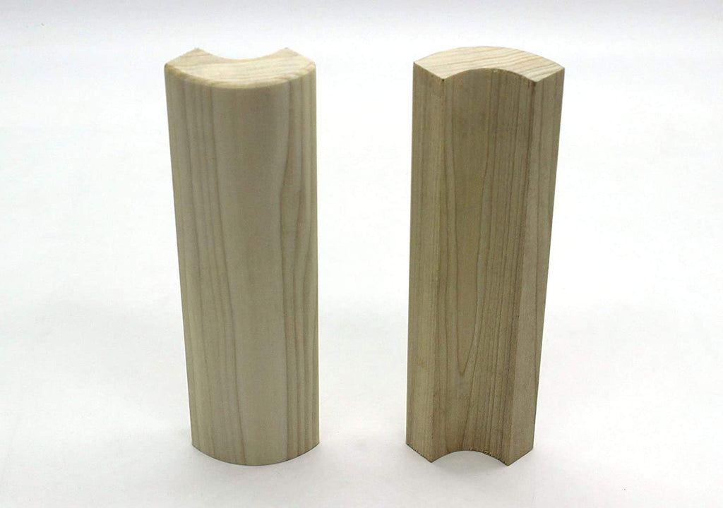 Poplar Outside Corner Base Block, Bullnose, Trim Molding, 3/4" x 6" (3)