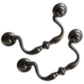 Oil Rubbed Bronze Drop Bail Drawer Pulls 4 Pack, 4" Hole Centers