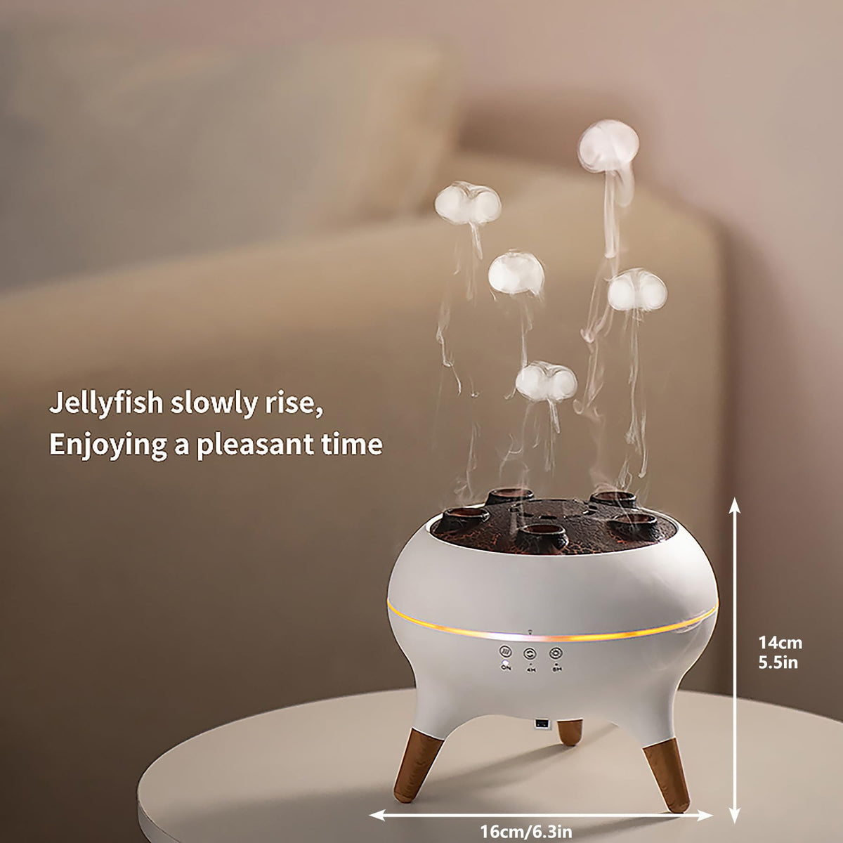Jellyfish Essential Oil Diffuser, Music Sync Humidifier