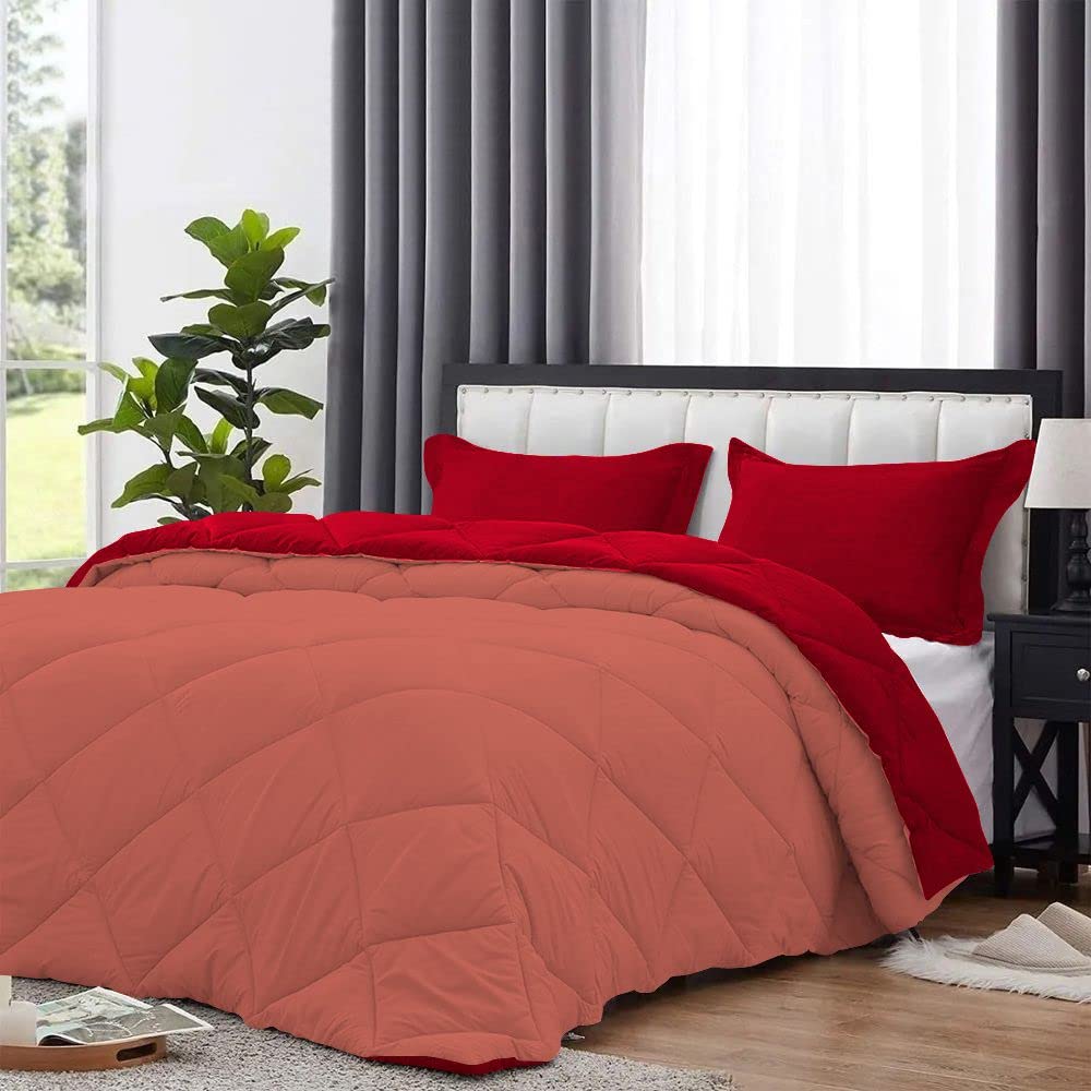 3 Piece Reversible Diamond Pattern Comforter Set Premium Super Soft 550 GSM All Season 1000 Thread Count 100%