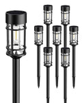 Solar Pathway Lights Outdoor 8 Pack Waterproof Solar Lights for Garden