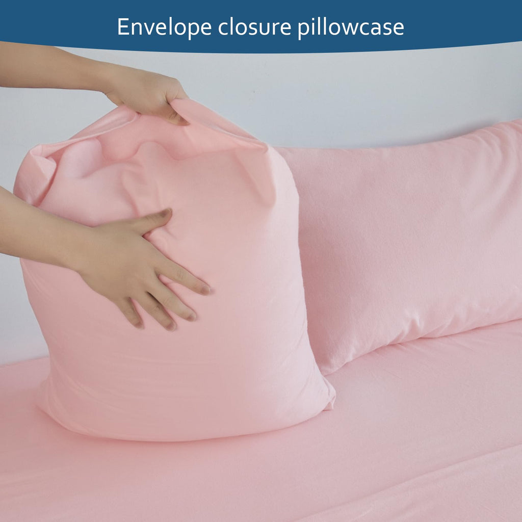 Flannel Sheets Flannel Sheet Set Pink, Premium Brushed