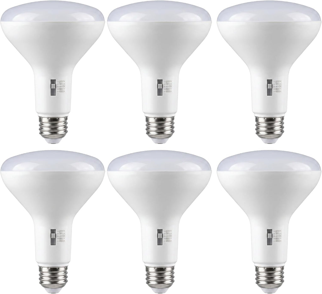 LED BR40 Reflector Light Bulb, 12 Watt (75W Equivalent), 1000 Lumens, 5 CCT Selectable (27K/30K/35K/40K/50K), 90 CRI