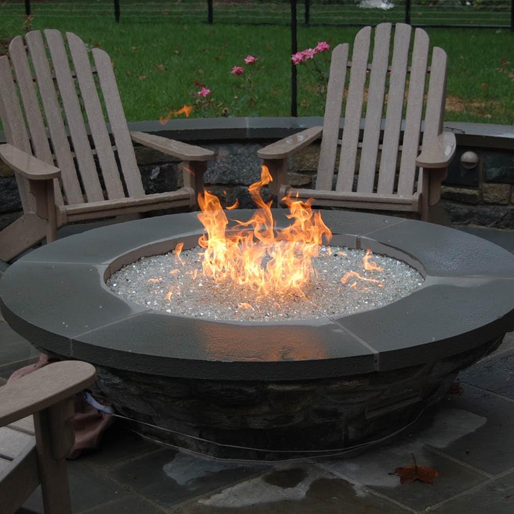 Fire Penta Fire Pit Burner, 30-Inch, Stainless Steel, Natural Gas