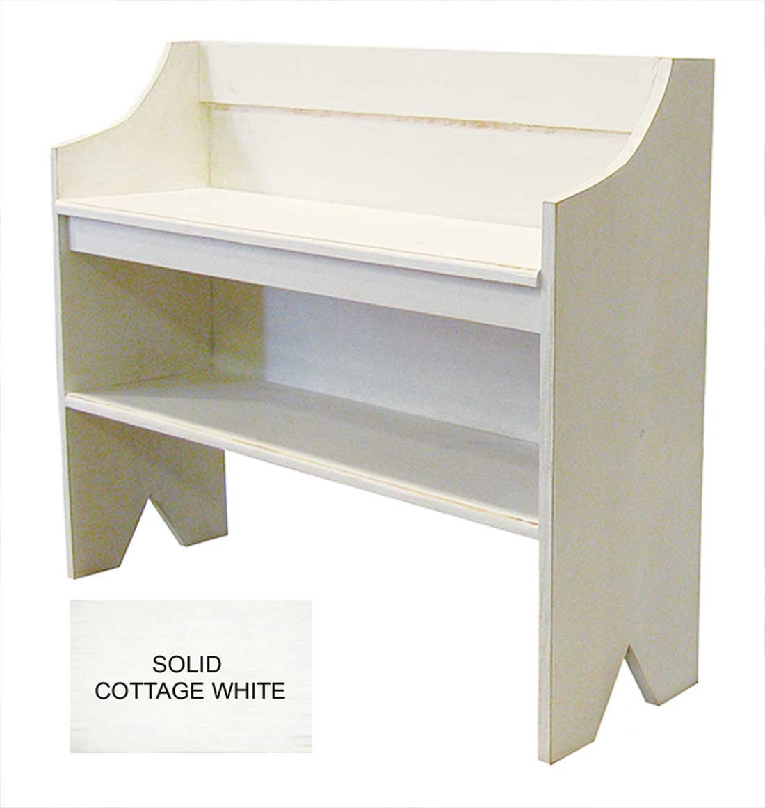 Bench with Shoe Shelf (Solid Cottage White)