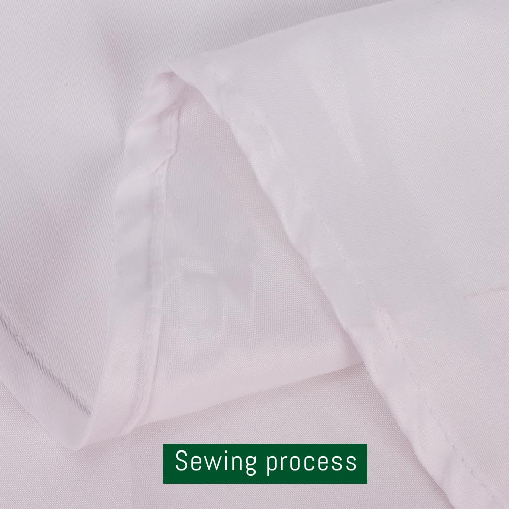 10 Pack Round Tablecloth White 120 Inch, Stain Resistant and Wrinkle Polyester Fabric, Washable Table Cover Dining