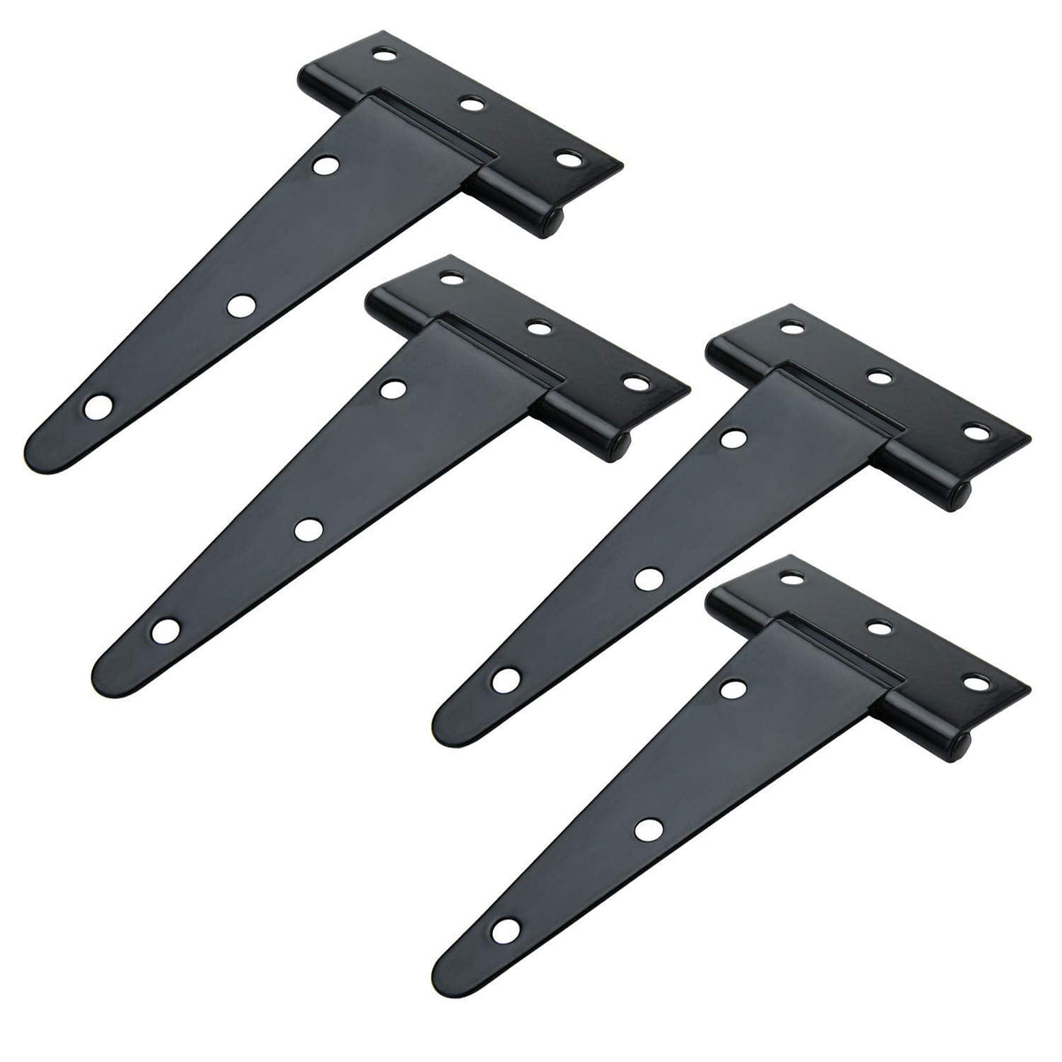 T-Strap Barn Door Hinges Shed Door Heavy Duty Hinges Gate Strap Wooden Fence Yard Tee Hinge Black Wrought Hardware