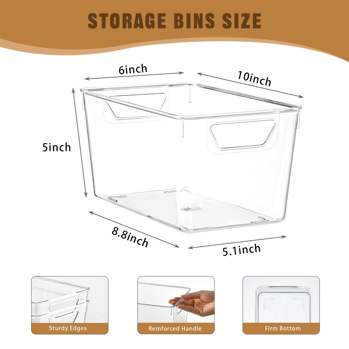 12 Pack Pantry Organization and Storage,Clear Plastic Storage Bins
