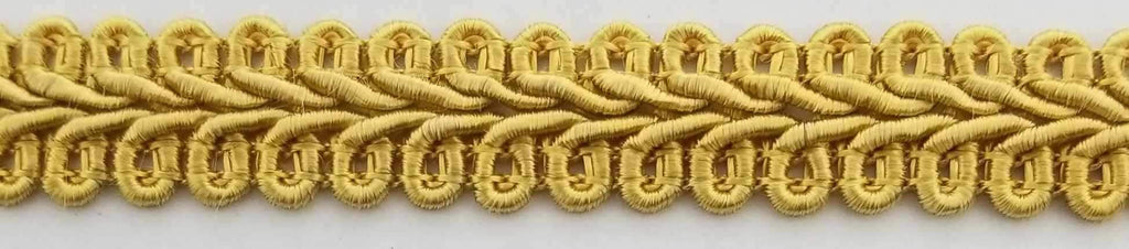 1/2" Chinese French Braid Gimp Trimming - 10 Continuous Yards - Many Colors! (Mustard)