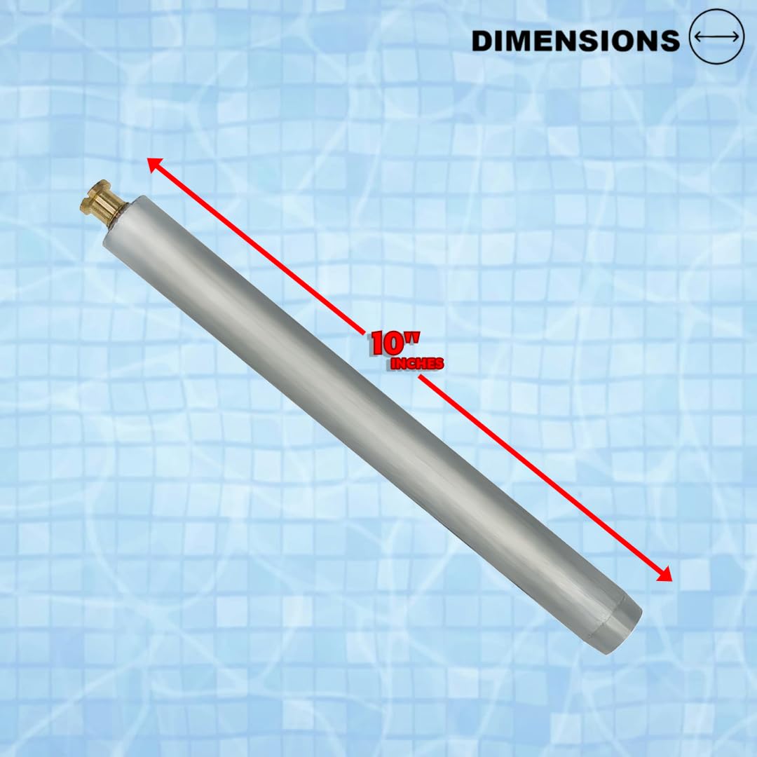 10 Pack 10" Aluminum Tube with Brass Anchor for Pool Safety Cover Installation, Anchor Installation for Loose Ground