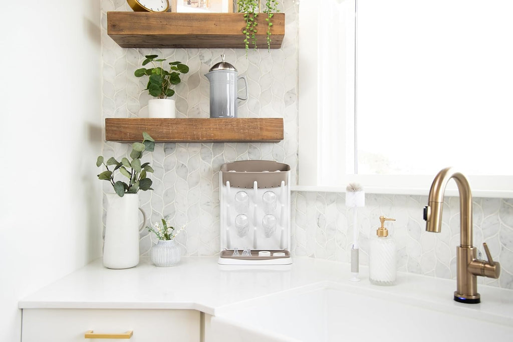 Vertical Baby Bottle Drying Rack, Space Saving Countertop Bottle Dryer