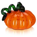4 x 4 Inch Fall Hand Blown Glass Pumpkin for Decorating, Orange