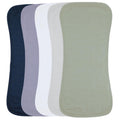 5 Pack Muslin Baby Burp Cloths for Boys & Girls, 22" X 11", Premium Cotton Muslin and Terry Spit up Rags, Super Soft