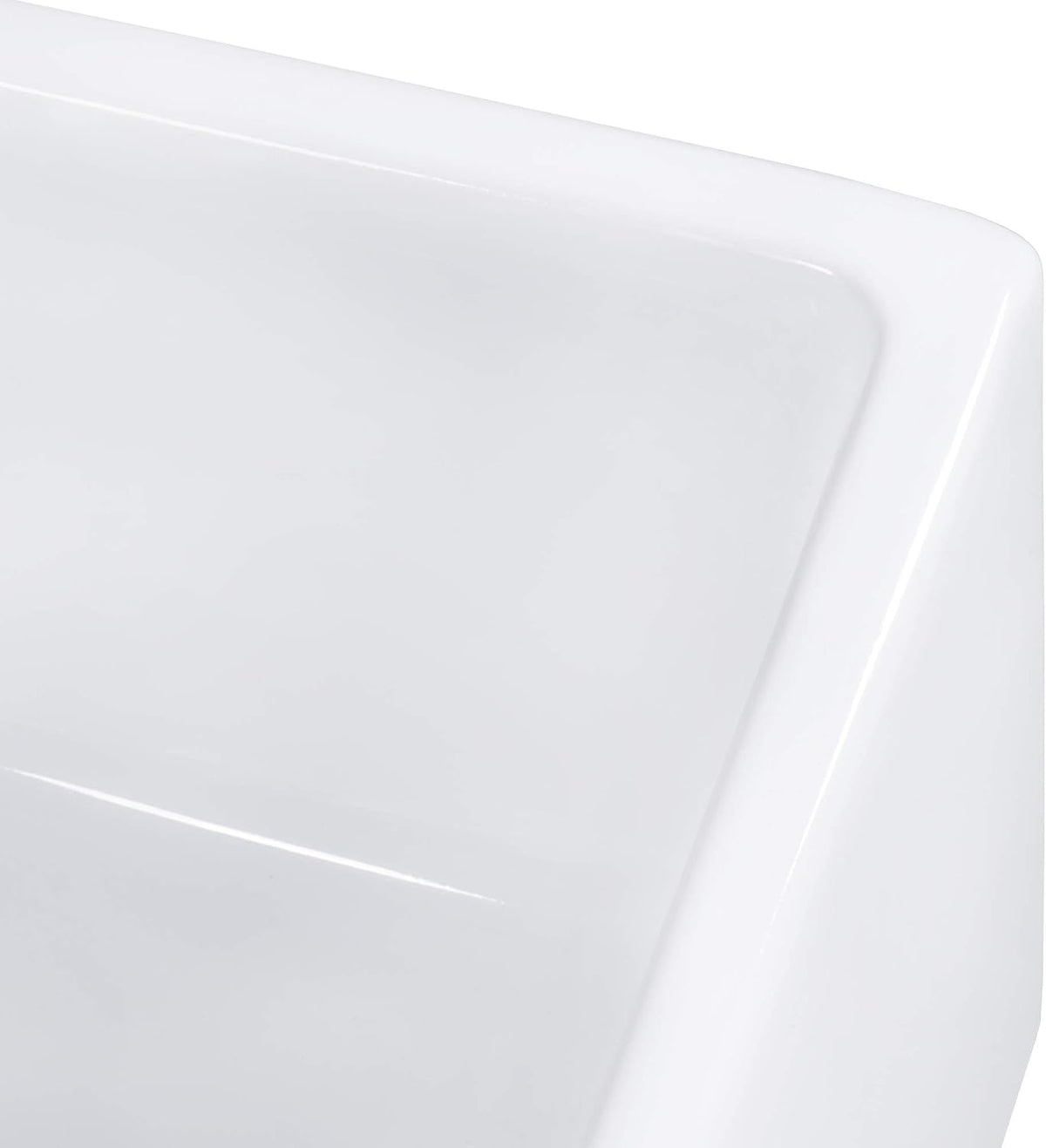 33-inch Fireclay Farmhouse Apron-Front Kitchen Sink Double Bowl - White - RVL2311WH