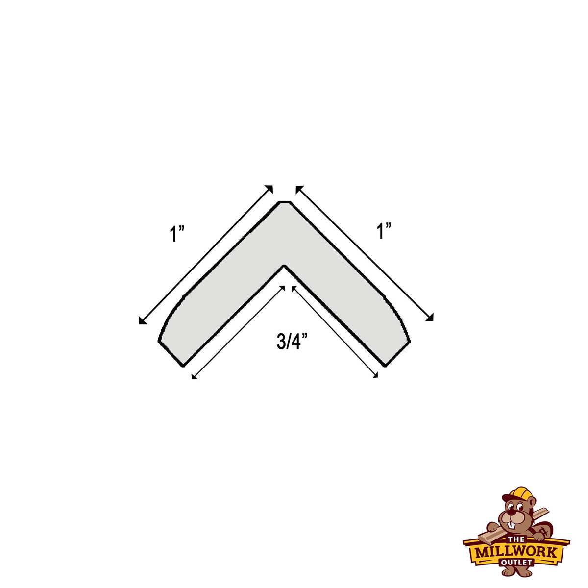 1x1 Outside Corner Trim Moulding, Real Hardwood, (Clearcoat Red Oak, 72")