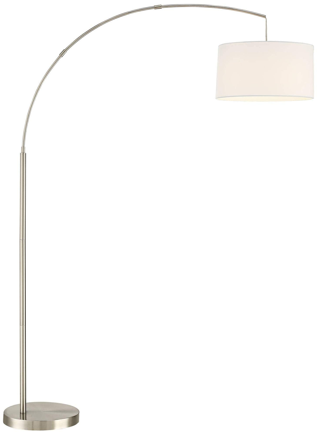 Inspired Arco Style Cora 72" Tall Brushed Nickel Modern Arc Floor Lamp