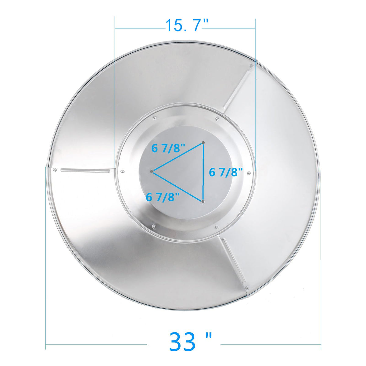 Patio Heater Reflector Shield, Aluminum Heat Reflector Shield Top for Propane Outdoor Heaters, Dome Replacement