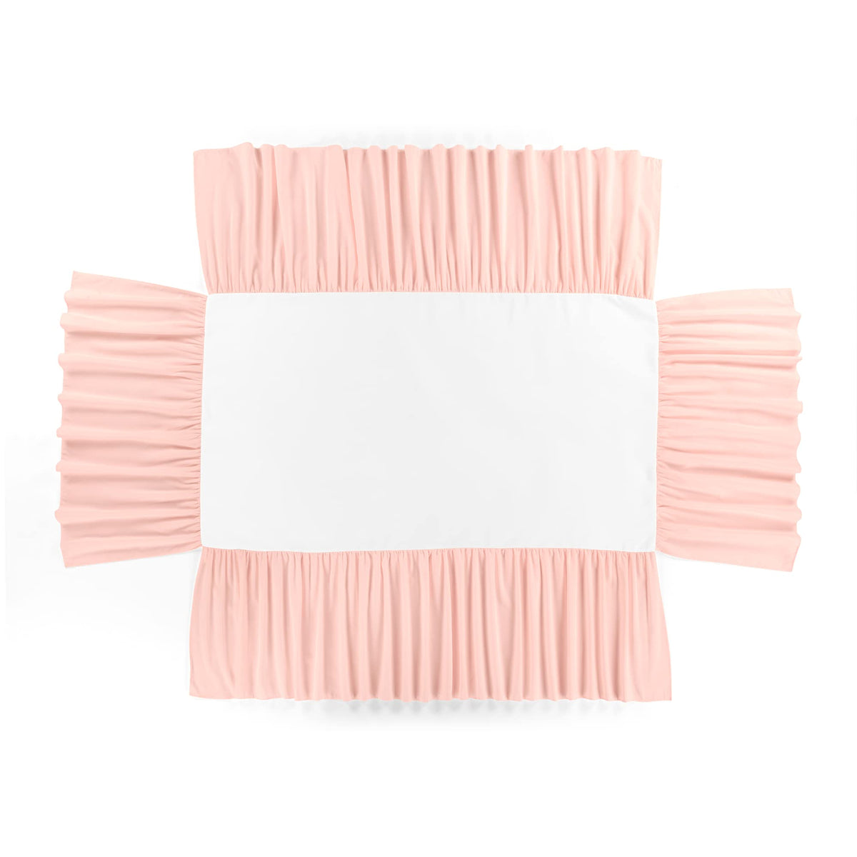 Ruffle Crib Skirt, 16" Drop, Pink