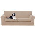 3 Pieces Stretch Couch Cover Sofa Slipcover, Camel