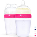 Bottles with Built-in Formula Dispenser, Anti-Colic Wide Neck Design for Newborn Feeding and Everyday Baby